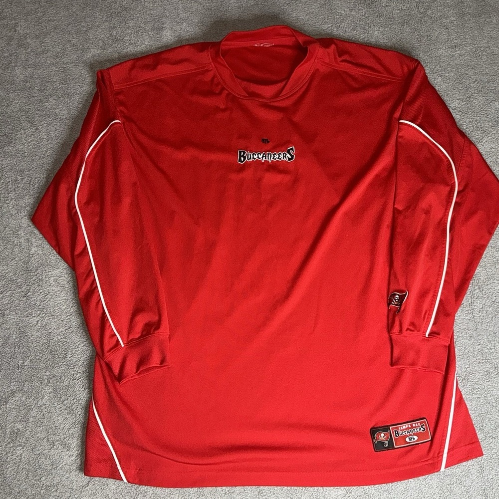NFL Tampa Bay Buccaneers 2005 Vintage Red Pullover Shirt Mens 2XL Embroidered